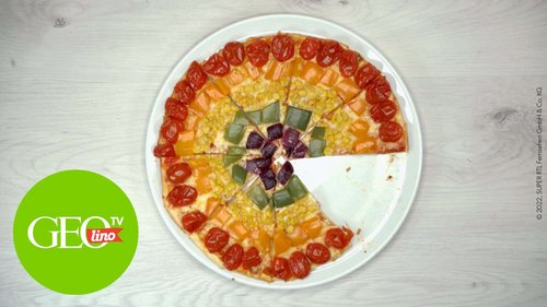 GEOLINO TV Regenbogen-Pizza Rezept