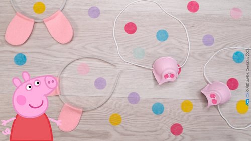 Das perfekte Peppa Pig Kostüm für den Geburtstag: Peppa-Nase aus Eierkarton und Peppa-Ohren aus Filzstoff